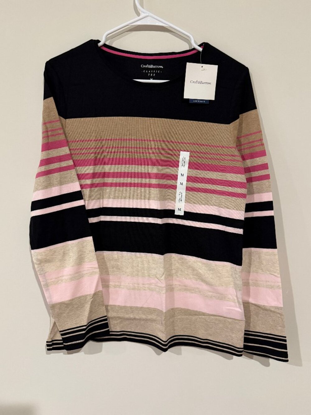 Sonoma Women’s Multicolor Classic Long-Sleeve Tee – Size Medium – NWT